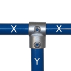 Konstrukční fitinka, spojka ocelových trubek pr. 42,4 mm | pr. 48,3 mm – redukční odbočka 101-C42/D48